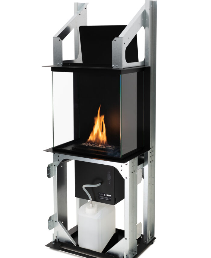 Rock fireplace